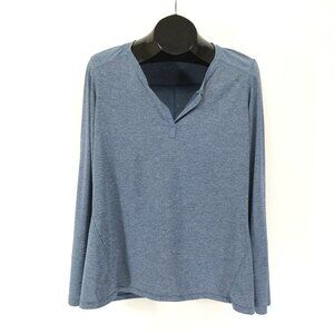 Eddie Bauer Travex Long Sleeve Performance Tee Women's Large Blue Stretch Active